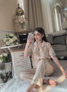 BỘ LỤA SATIN CARO Ô VUÔNG