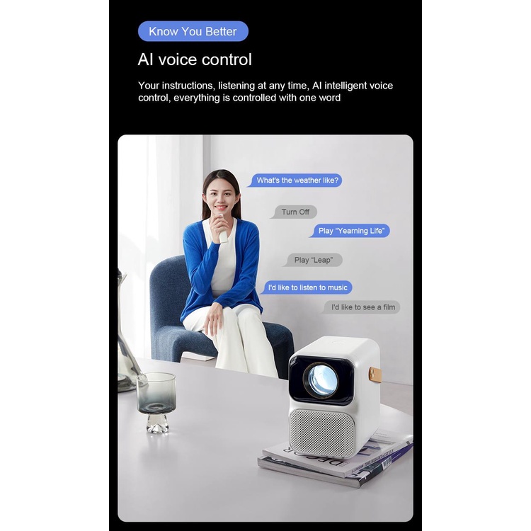 Máy Chiếu WANBO T6 MAX FULL HD 1080P WIFI 5G Tự Động Lấy Nét - Bản Quốc Tế - Bảo Hành 12 Tháng