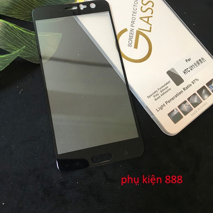 Combo kính cường lực và ốp silicon HTC U11 Full màn - CB082