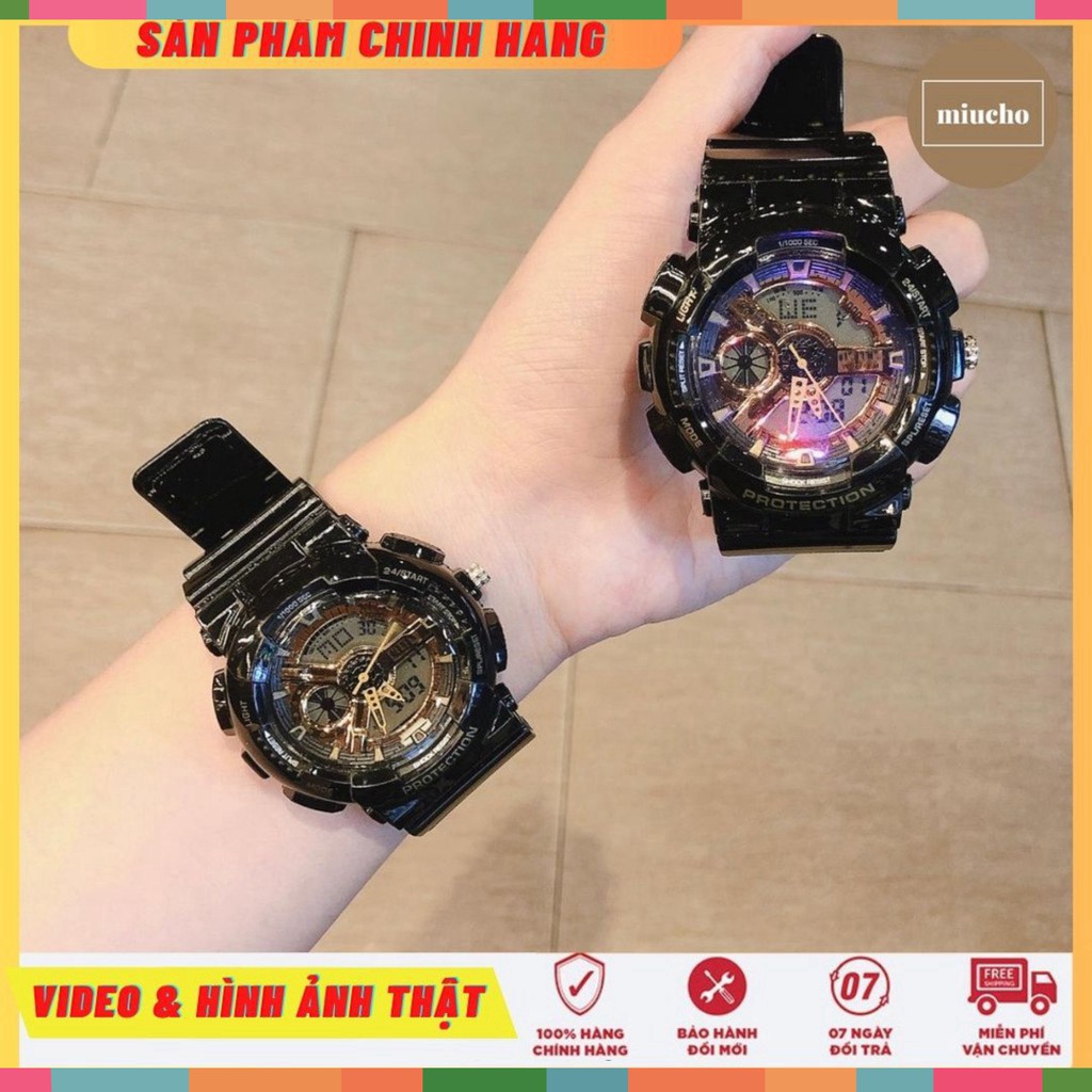 Đồng hồ nam nữ điện tử dành cho cặp đôi học sinh GA110 dây nhựa thể thao năng động DH43 Miucho