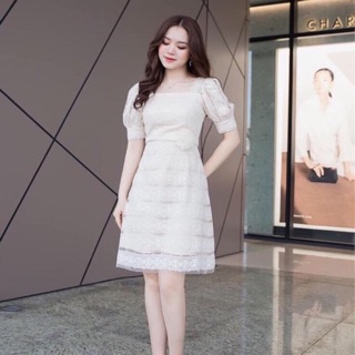 Váy ren trắng dự tiệc-size s