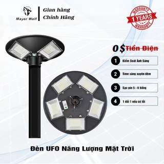 Đèn năng lượng mặt trời ufo, đèn sân vườn năng lượng mặt trời - 250w, 400w, 500w, 600w - bảo hành 2 năm