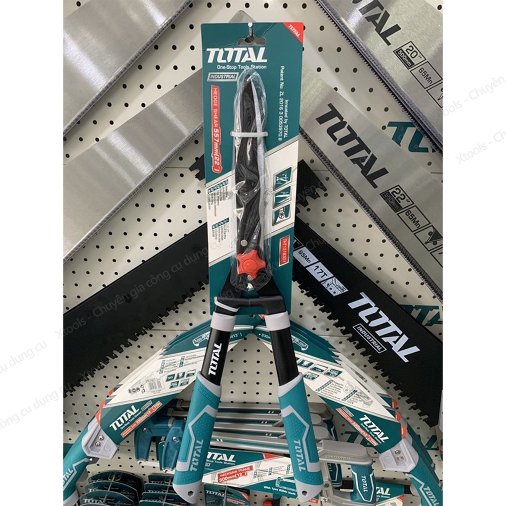 Kéo cắt tỉa cây cảnh TOTAL THT1516301 23.5" thép Cr-V sơn phủ Teflon chống rỉ sét siêu bén, kéo cắt cây kiểng làm vườn