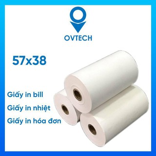 Giấy in nhiệt k57-38mm, bill hóa đơn nhiệt