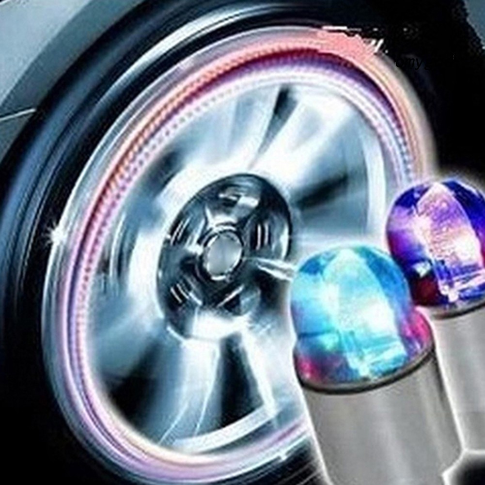 Đèn led gắn van lốp xe ô tô / xe đạp làm từ hợp kim kẽm bền bỉ