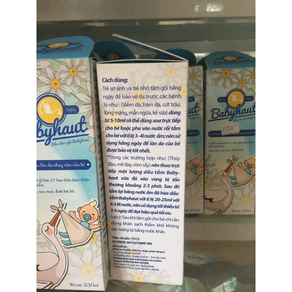Sữa tắm thảo dược cho bé BABYHAUT lo 230ml