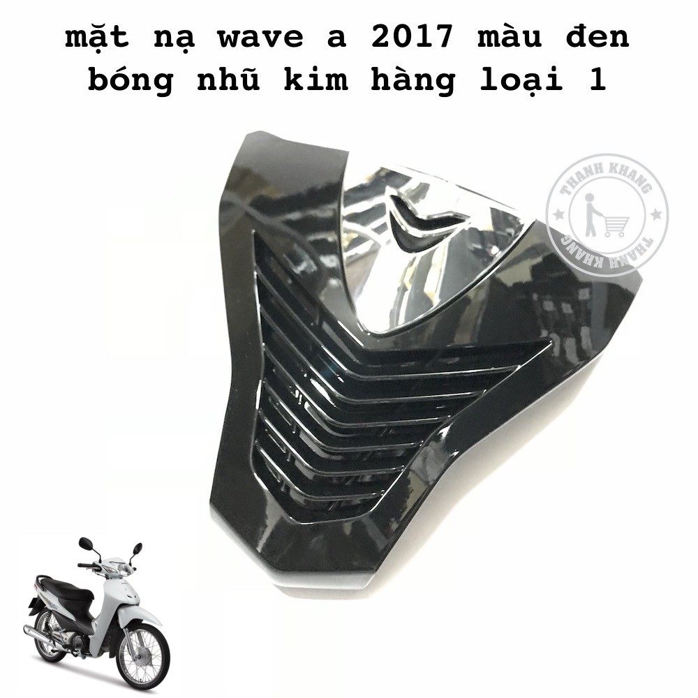 Mặt Nạ WAVE ANPHA 2017 thanh khang màu đen bóng nhũ kim loại tặng cặp bao tay kiểu Ex 135 màu đen 006001127  006001077