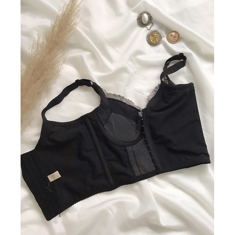 Áo corset phối ren xanh 2hand