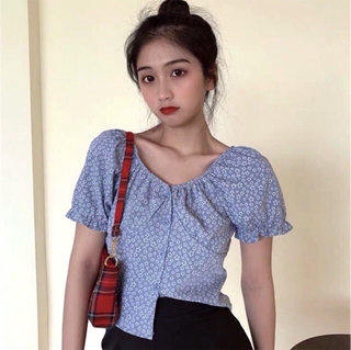 Áo Croptop Hoa Nhí ( Có ảnh thật )
