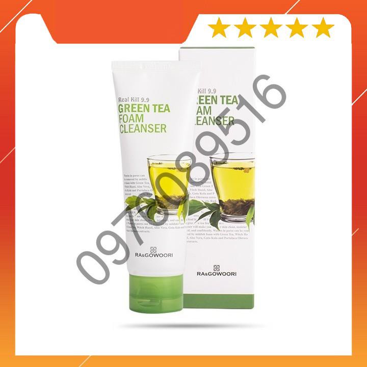 Sữa rửa mặt Ra&Gowoori Green Tea Foam Cleanser 120 ml chính hãng Hàn Quốc