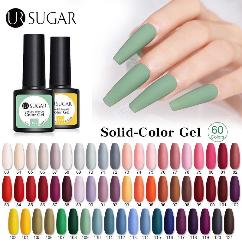 Lọ sơn gel UR SUGAR nhiều màu tùy chọn trang trí thời trang 7.5ml