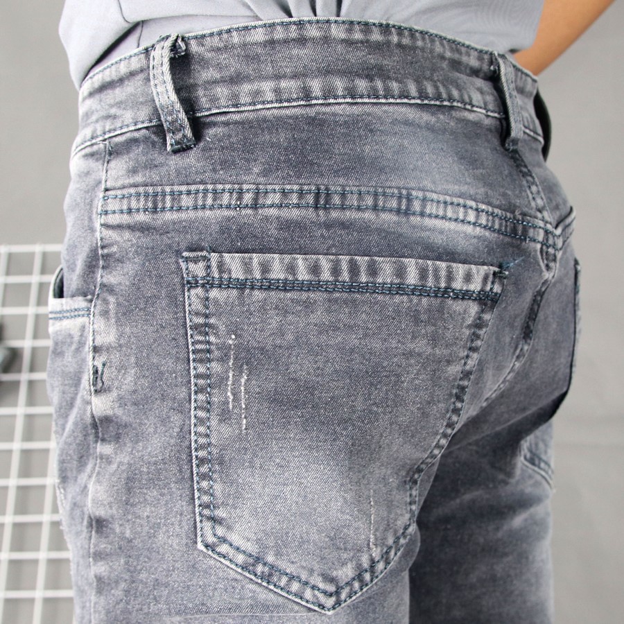 Quần jean nam xám co giãn cào xước TS100 Tronshop | BigBuy360 - bigbuy360.vn