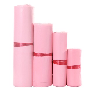 Túi Gói Hàng Hồng Phấn - Túi Niêm Phong 28x42 siêu dai, Bao bì Nylon dán miệng có lớp keo dán