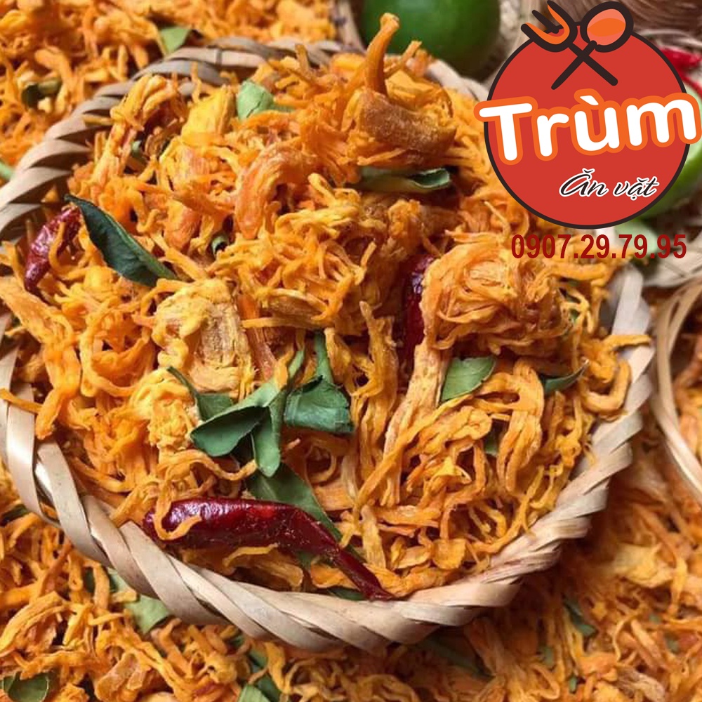 Khô gà lá chanh - bơ tỏi loại 1 đặc biệt, siêu ngon, cay cay, thơm nức, sợi to - Trùm Ăn Vặt