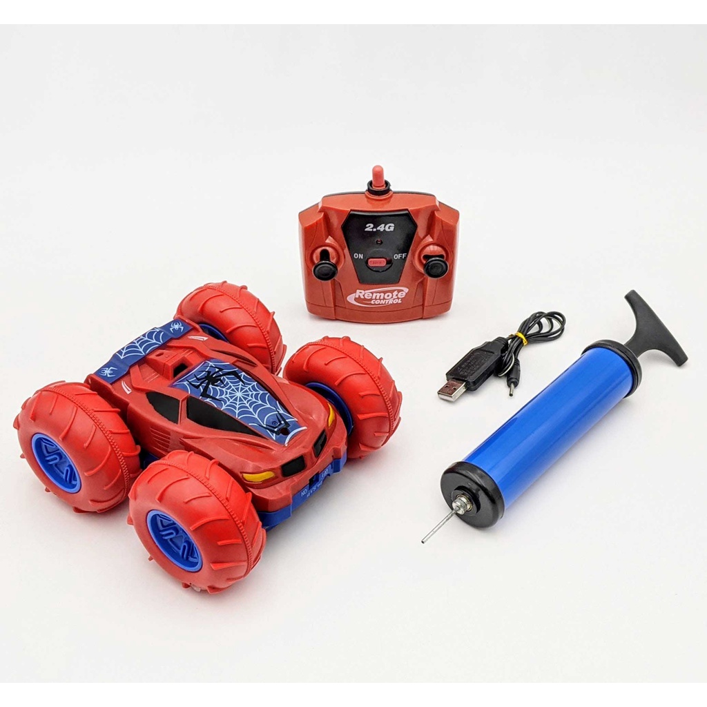 XE NHỆN SPIDER MAN điều khiển nhào lộn 360 độ độc đáo - có đèn