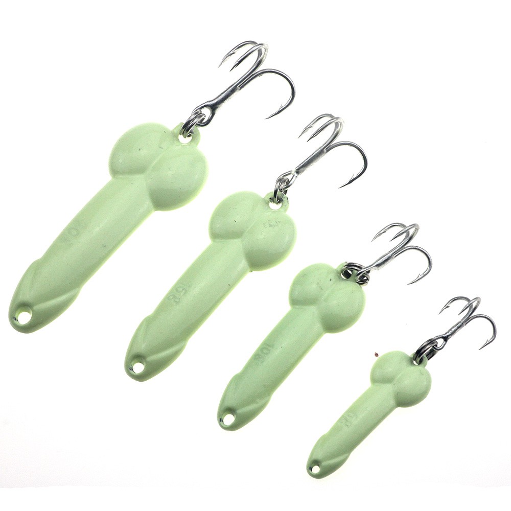 Mồi câu cá giả 5g 10g 15g 20g bằng kim loại cứng dạ quang