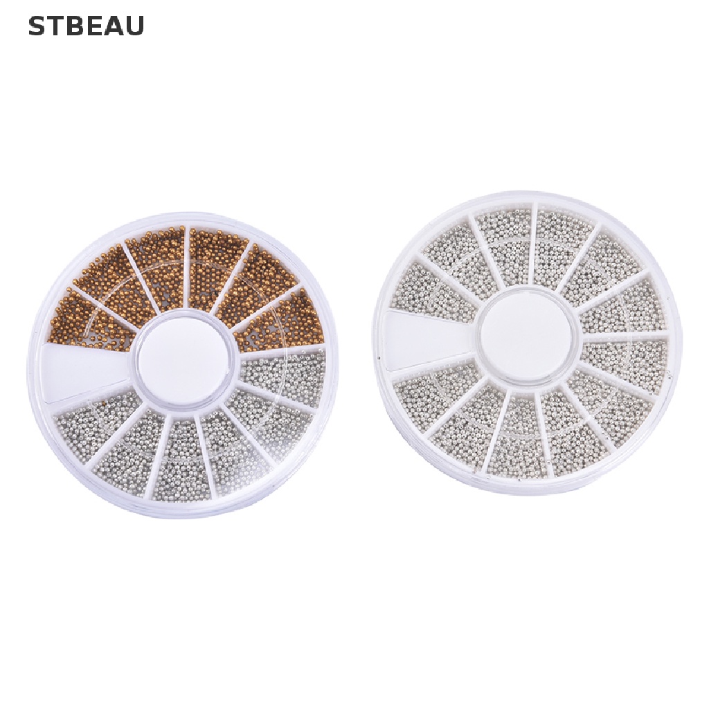 [Hàng mới về] Hộp bánh xe đựng hạt kim cương giả 3D hình trứng cá dùng trang trí móng tay