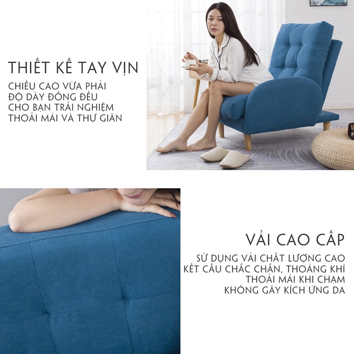 Ghế Sofa Lười, Ghế Bành Nằm Xem Tivi - Đọc Sách, Ngả Lưng Nhiều Chế Độ, Sofa Thư Giãn Kèm Đôn