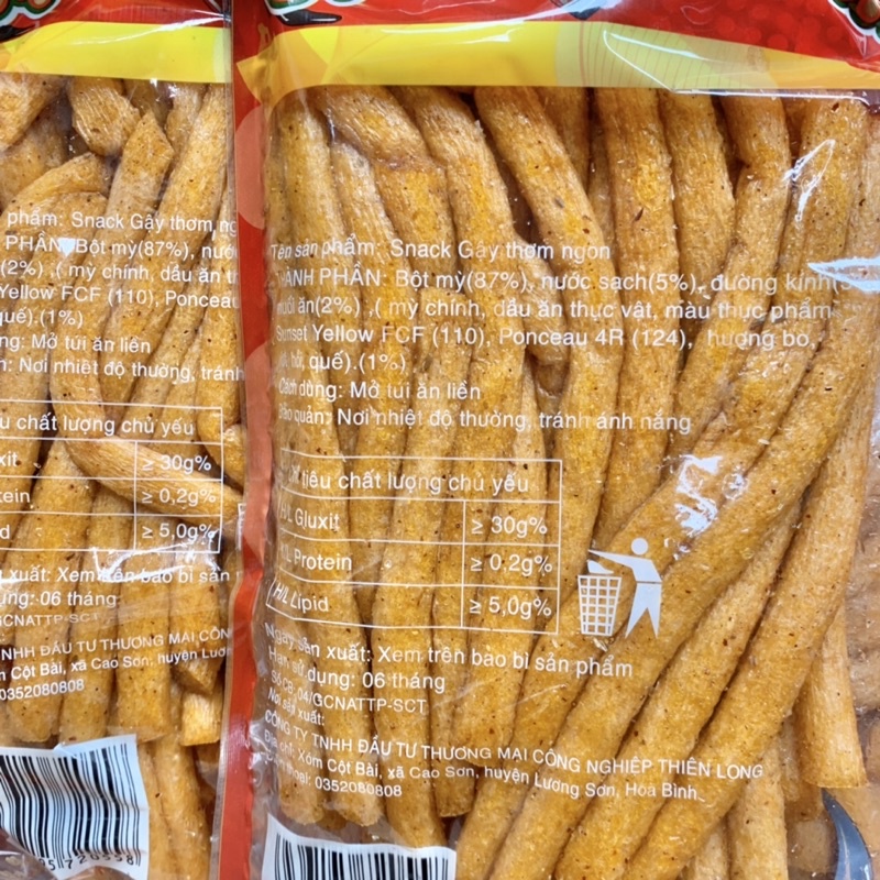 Snack gậy thơm ngon, đuôi bò siêu to khổng lồ Thiên Long (gói 360g)