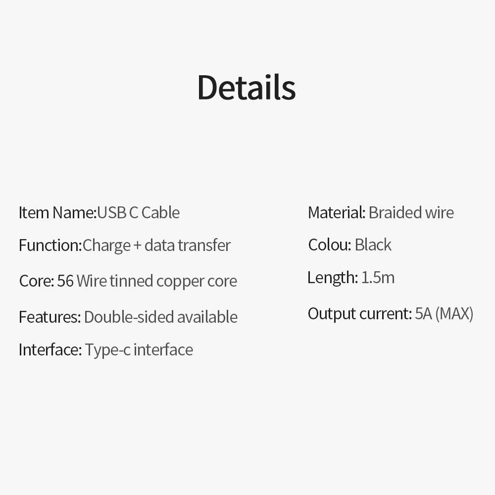 Dây sạc và truyền dữ liệu Llano type-c 5A tốc độ cao đa năng tiện lợi cho điện thoại Huawei