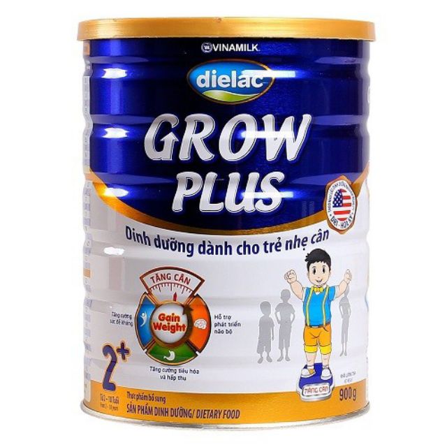 Sữa bột Vinamilk Dielac Grow Plus Xanh 2+ 900g