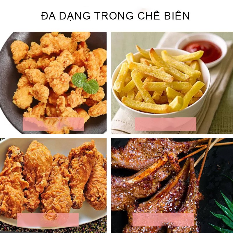 Nồi chiên không dầu thế hệ mới, không mùi, không khói, an toàn tiện lợi, dung tích 4,5l điều khiểnđiện tử, bảo hành 2năm