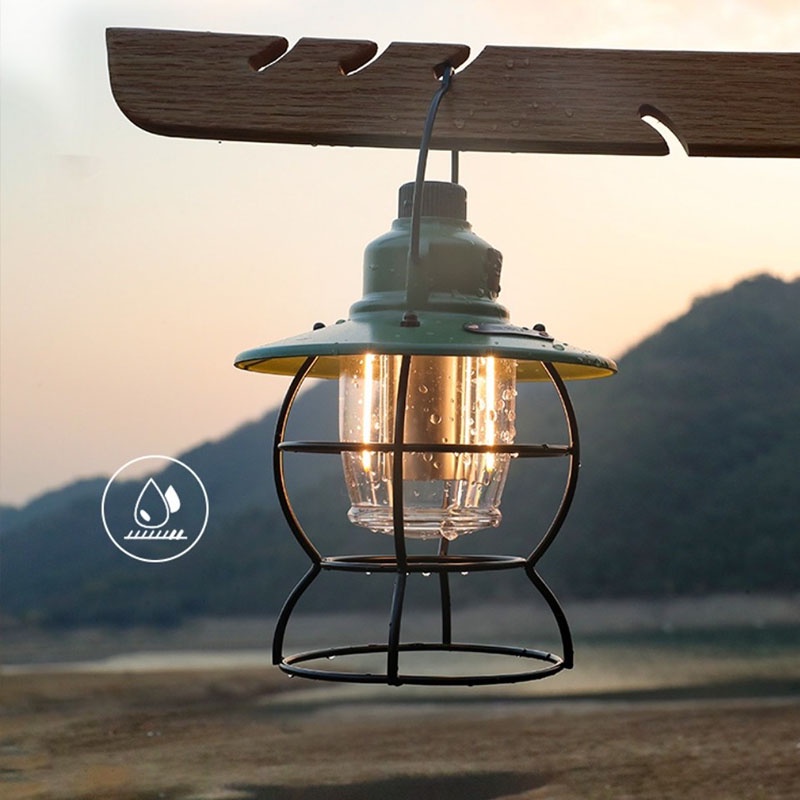 Đèn Bão Tích Điện Đèn Dã Ngoại Mountainhiker Ánh Sáng Vàng Và Trung Tính Hàng Vintage Lights Cao Cấp