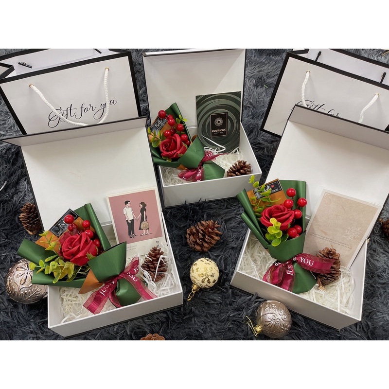 Set túi hộp đựng quà tặng, combo hoa quà tặng, hộp đựng mỹ phẩm, thực phẩm chức năng đẹp