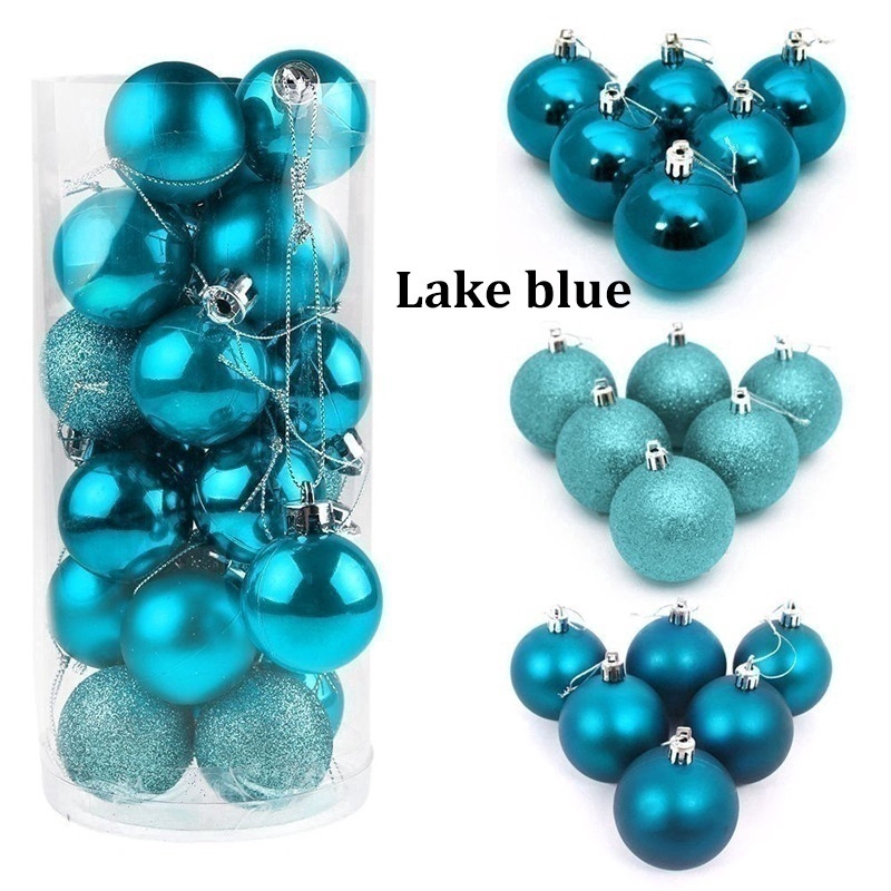 Set 24 Quả Châu Trang Trí Thông Noel