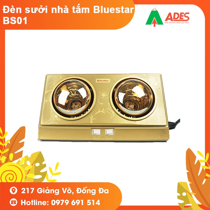 [Mã 154ELSALE2 giảm 7% đơn 300K] Đèn sưởi nhà tắm Bluestar BS01/BS02 2 bóng và 3 bóng - CHÍNH HÃNG BLUESTONE