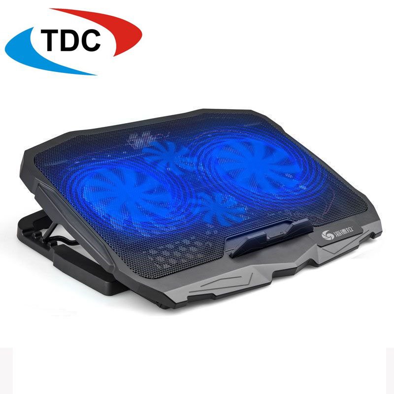 Quạt tản nhiệt Laptop S18, Đế tản nhiệt làm mát laptop 4 fan, hút cực mạnh, đế tản nhiệt lattop siêu rẻ