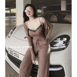 set thể thao ống rộng 3 món