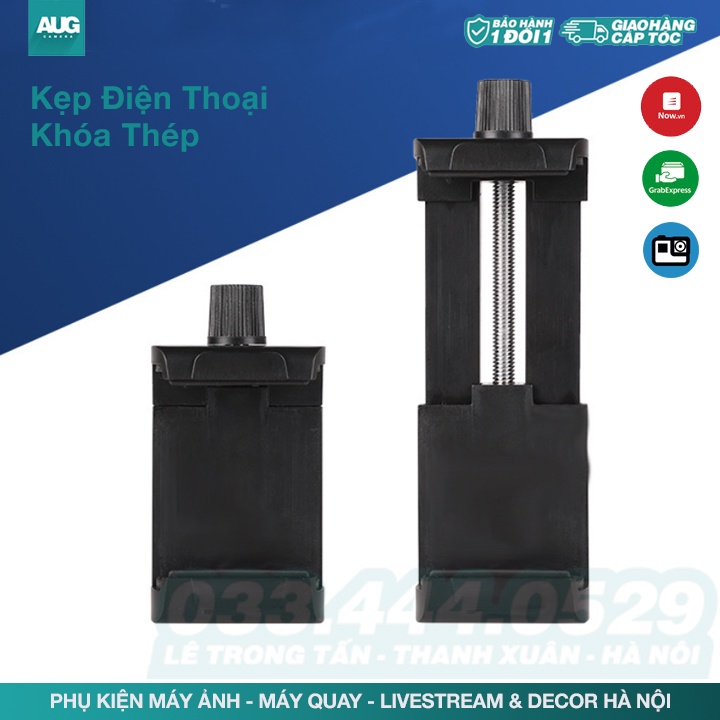 Kẹp tay cầm giữ điện thoại hỗ trợ cho gậy tripod - AUG Camera Hà Nội
