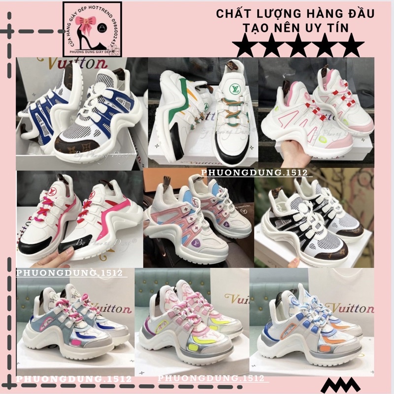 Giày thể thao Lv đế sóng bản 2 dây super fullbox, bill, túi giấy