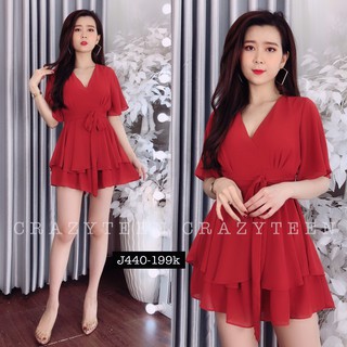 Jum váy cổ chữ v