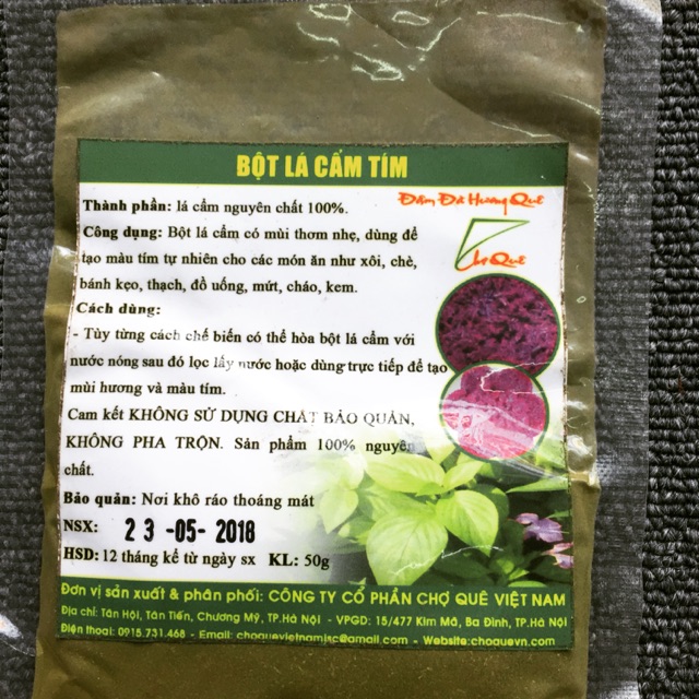 Bột lá cẩm 50g