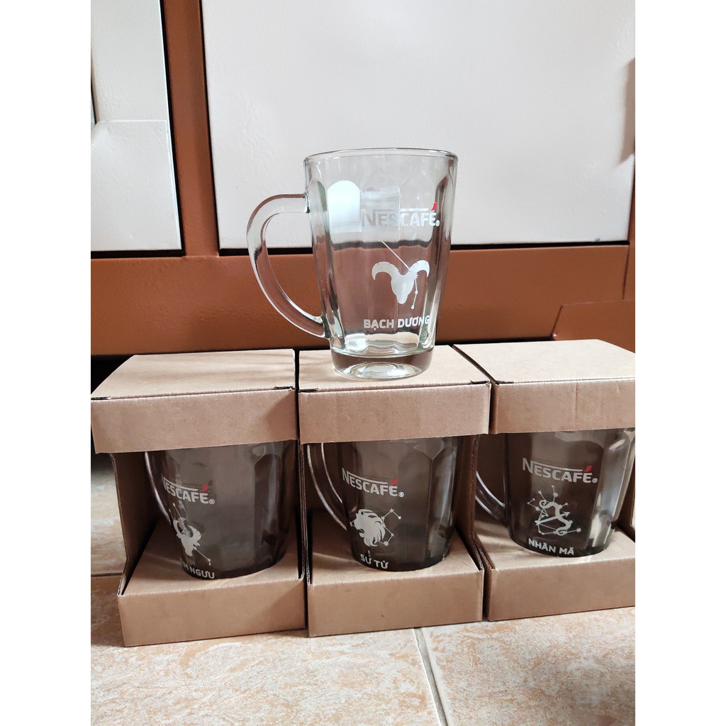 BỘ 6 LY THUỶ TINH CÓ QUAY CẦM 340ml