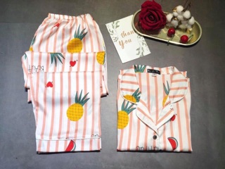 Set pijama lụa cao cấp full size