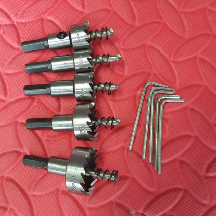 bộ 5 mũi khoan ,khoét lỗ sắt,thép M16_M 30