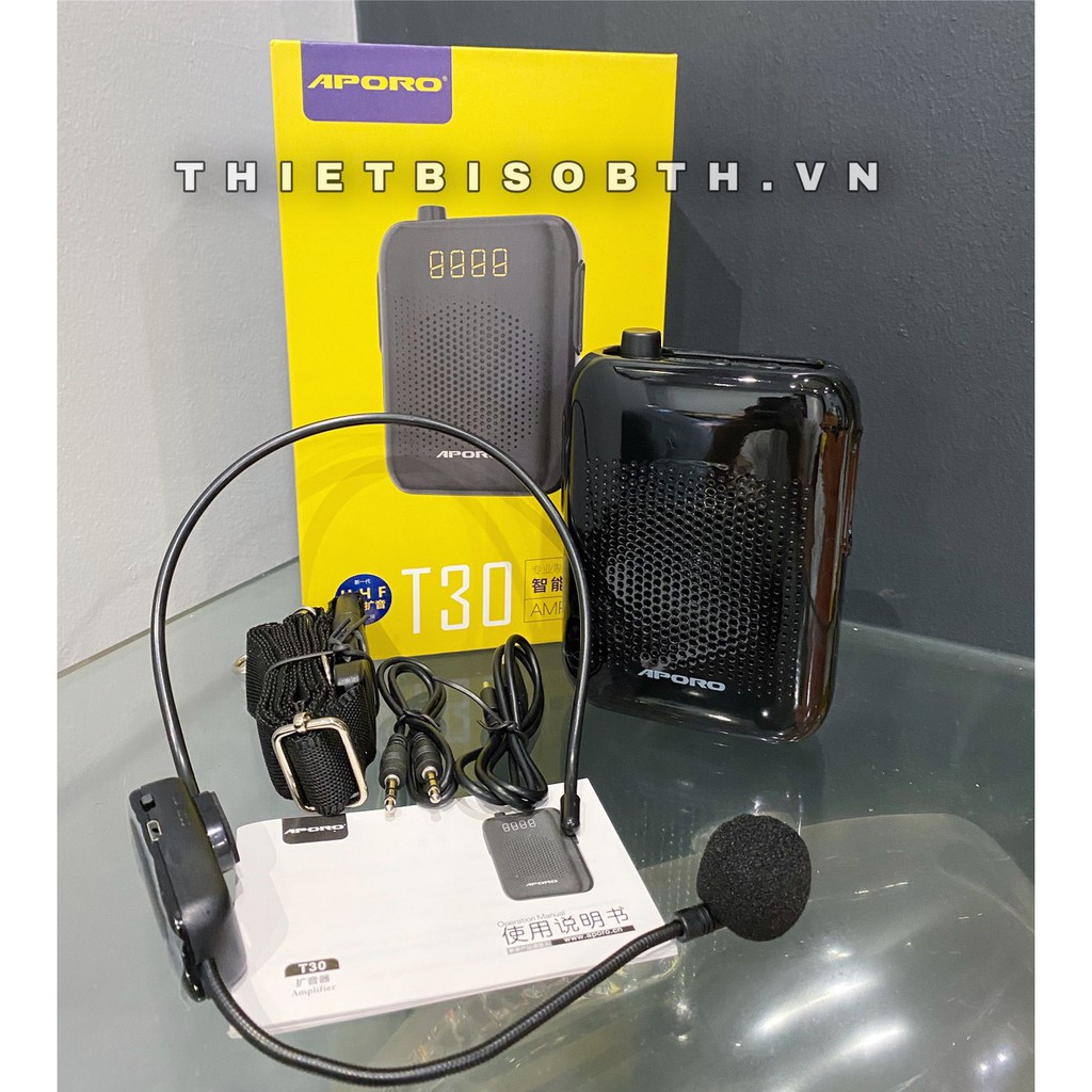 Máy Trợ Giảng Không Dây Aporo T30 UHF 2.4G. Kết Nối Bluetooth