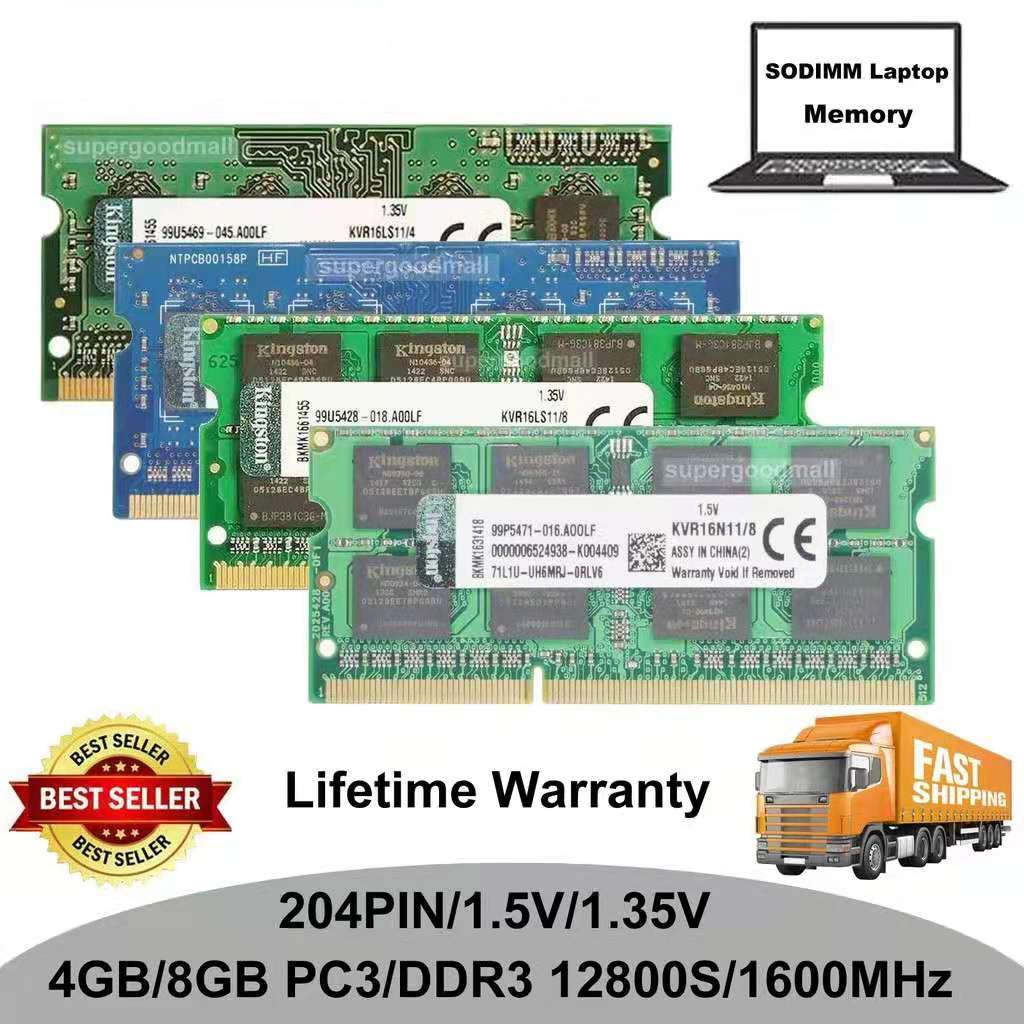 Ram 4gb 8gb Pc3-12800S Ddr3 1600mhz 204pin Sodimm Laptop Ram