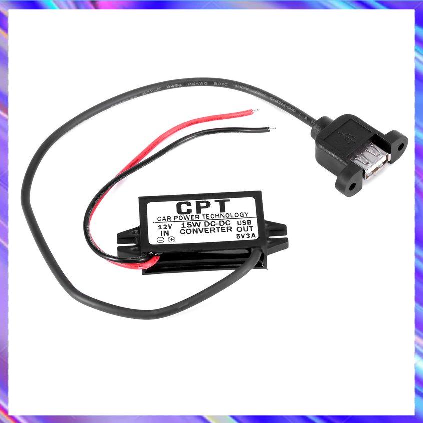 DC Converter Module 12V To 5V 3A 15W USB Output Power Adapter