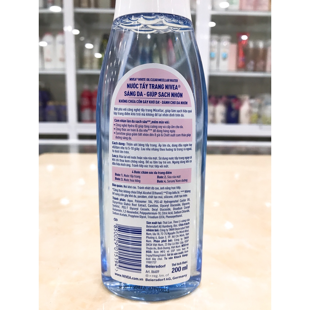 NƯỚC TẨY TRANG NIVEA SÁNG DA SẠCH SÂU MỀM MỊN CHÍNH HÃNG CÔNG TY