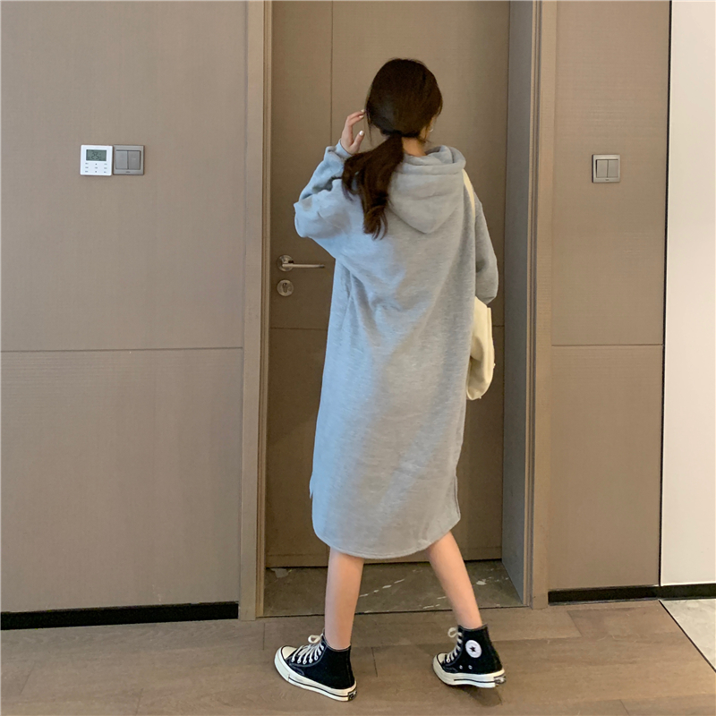 Đầm Sweater Dáng Rộng Dài Tay In Họa Tiết Độc Đáo Duyên Dáng Sành Điệu Cho Nữ