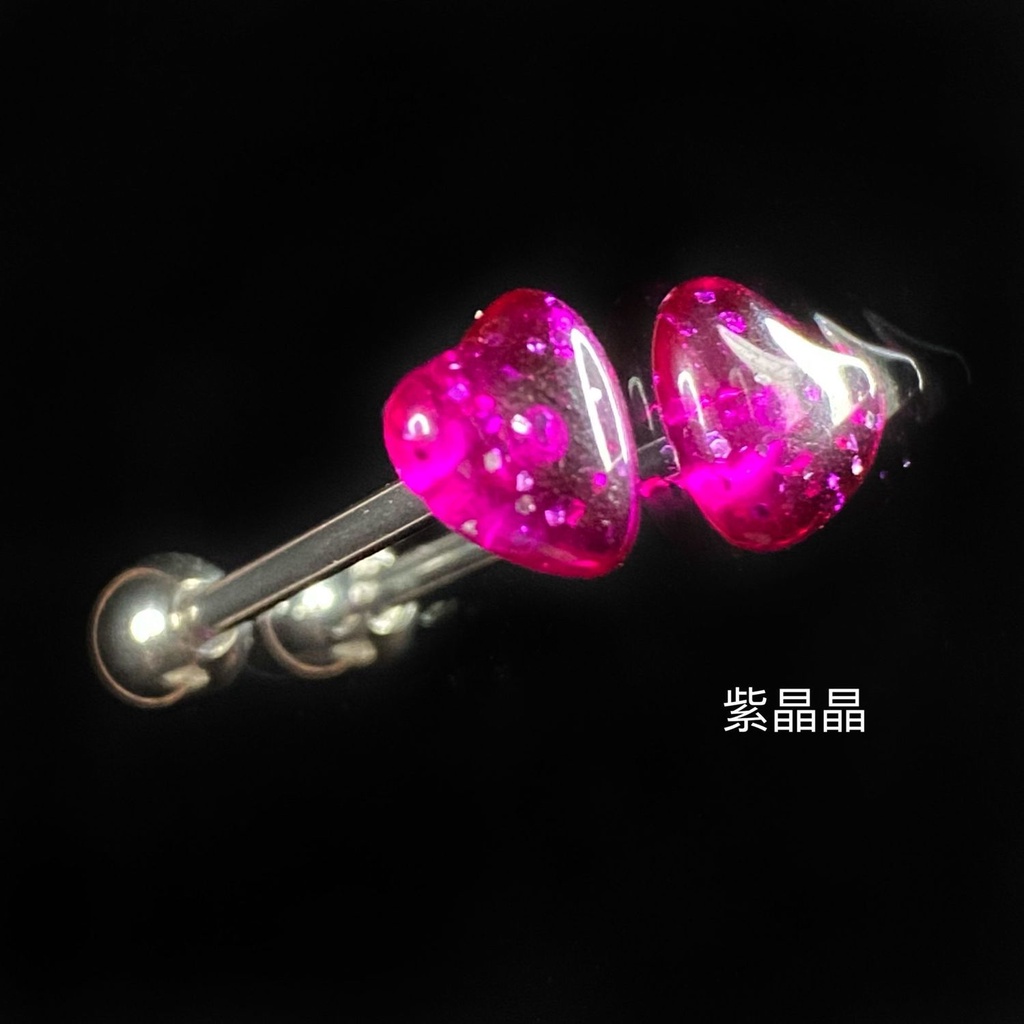 Khuyên lưỡi bằng thép titan không gây dị ứng thiết kế thanh ngắn dễ thương