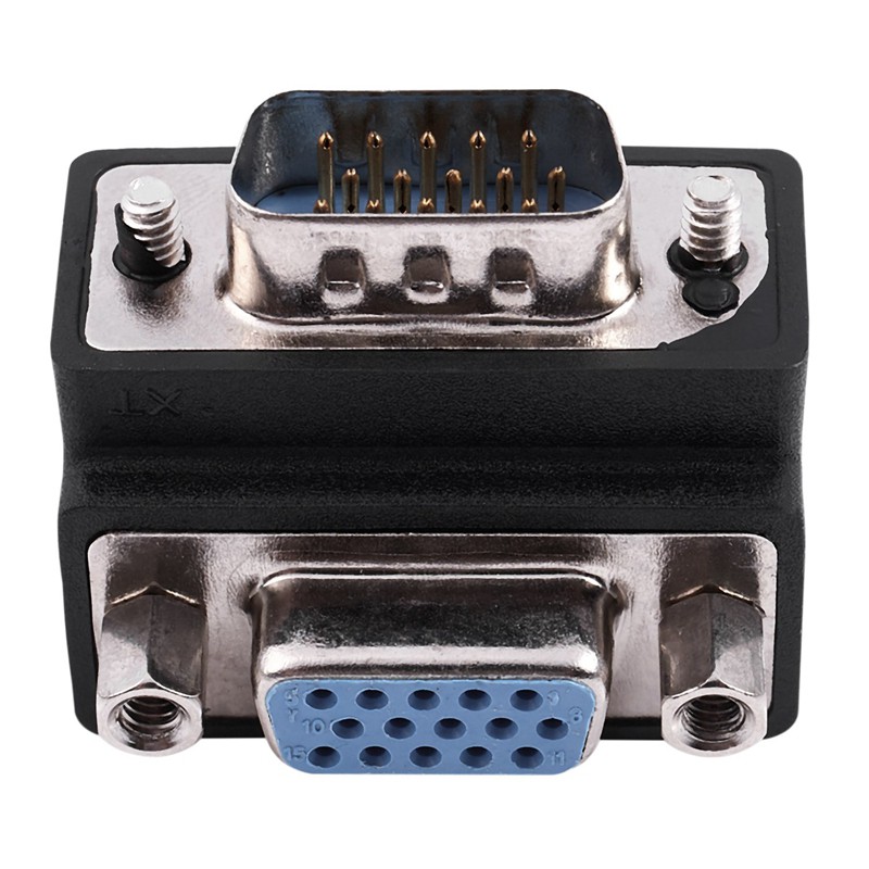 15-pin Vga Male To Female M / F Right Adapter