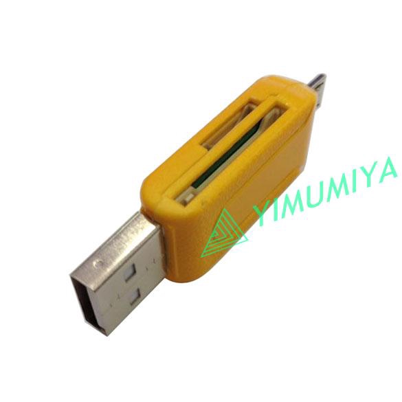 YI 2 In 1 Dual USB Plug OTG SD TF Card Reader For Smartphone Computer