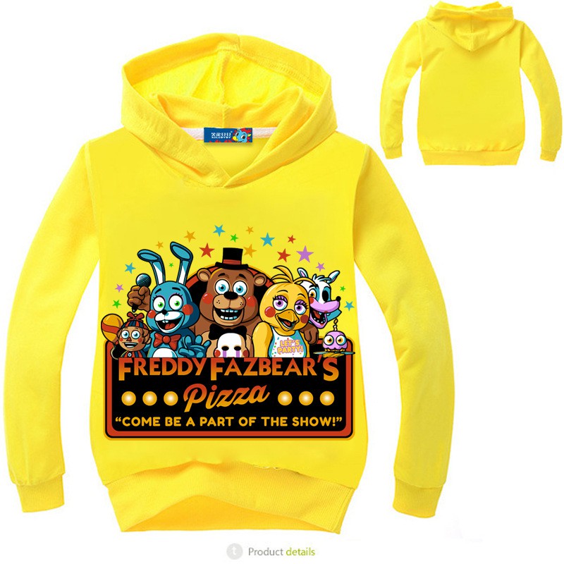 Áo hoodie tay dài phong cách game Five Night at Freddy cho bé trai