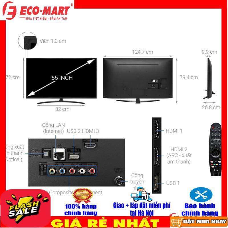Tivi LG 55 inch 4k Smart TV 55UM7400PTA  (Vận chuyển và lắp đặt trực tiếp miễn phí khu vực TP Hà Nội)