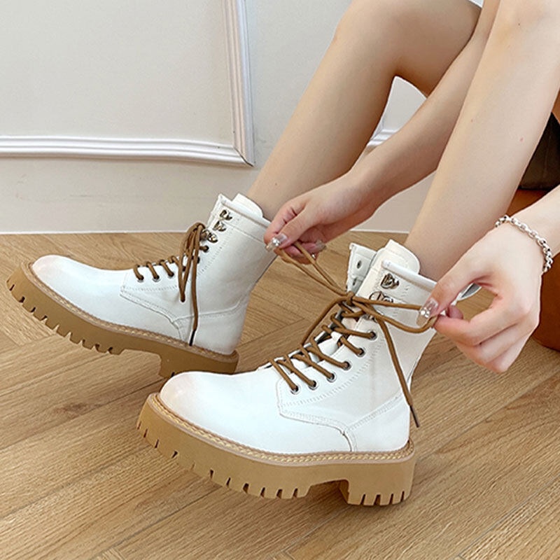 Giày Bốt RENBEN Có Đệm Dây Chéo Thời Trang Cho Nữ